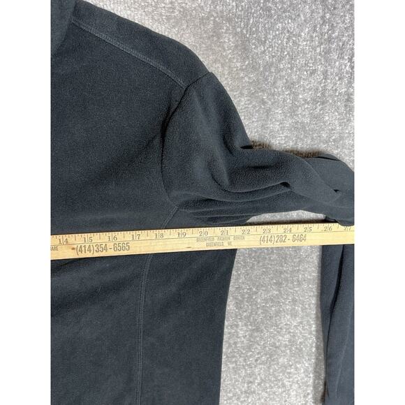 Lands End 1/4 Zip Pullover‎ Fleece Sweater Womens Size Medium 10-12 Black - Picture 5 of 6
